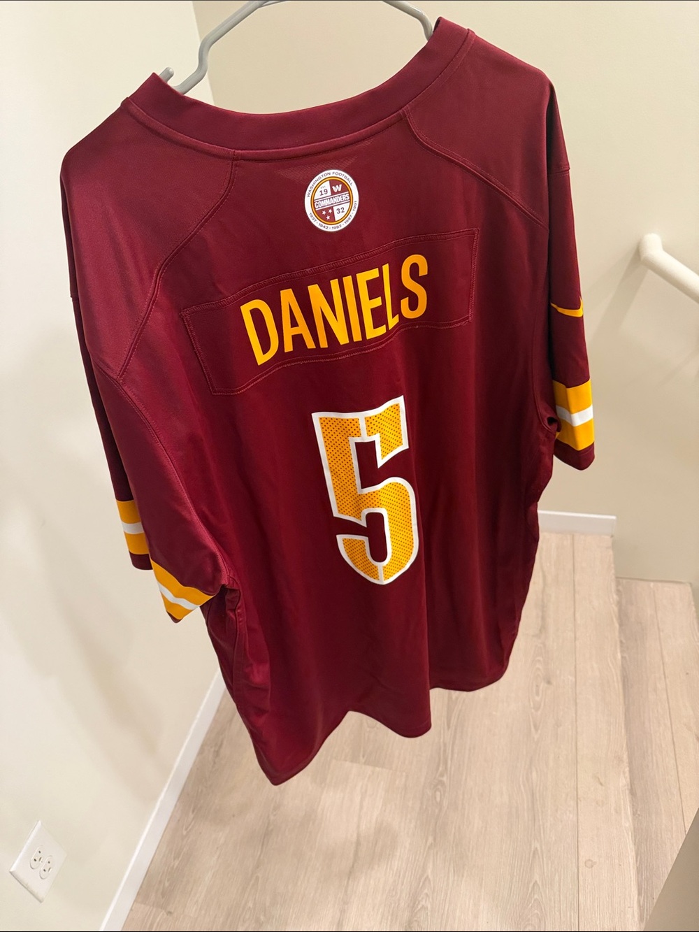 Nike Maroon and Yellow Daniels #5 Home Jersey